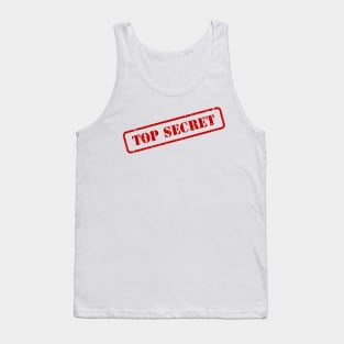 Top Secret Rubber Stamp Tank Top